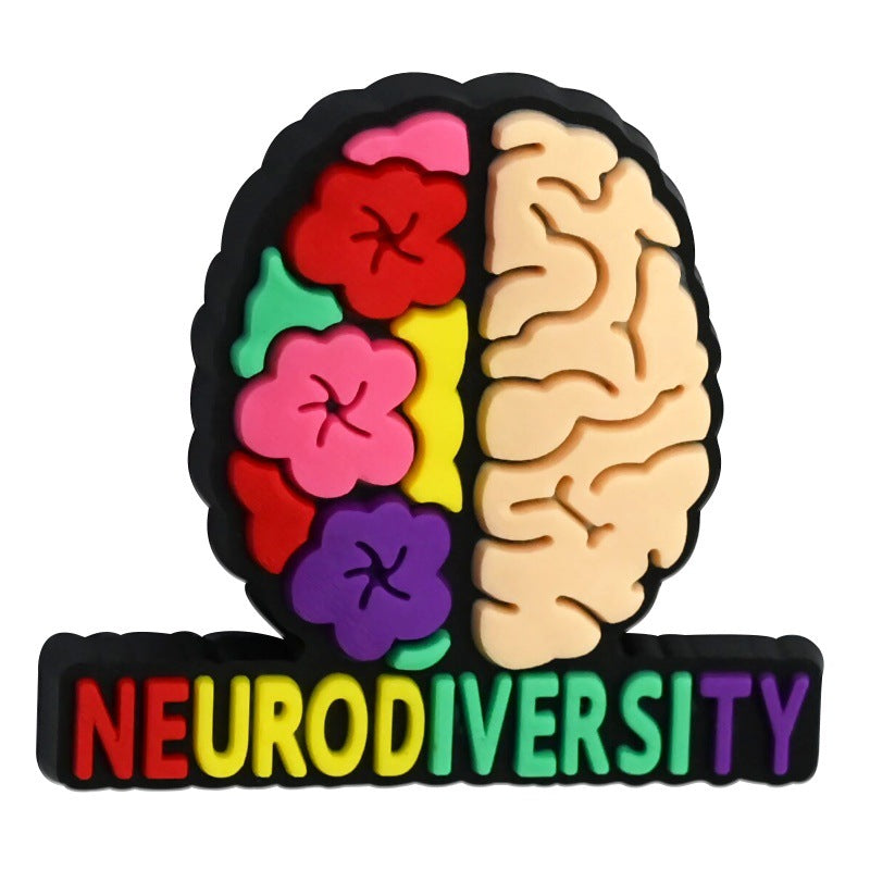 Wholesale Random 100pcs/pack Autism series soft glue double-sided focus beads